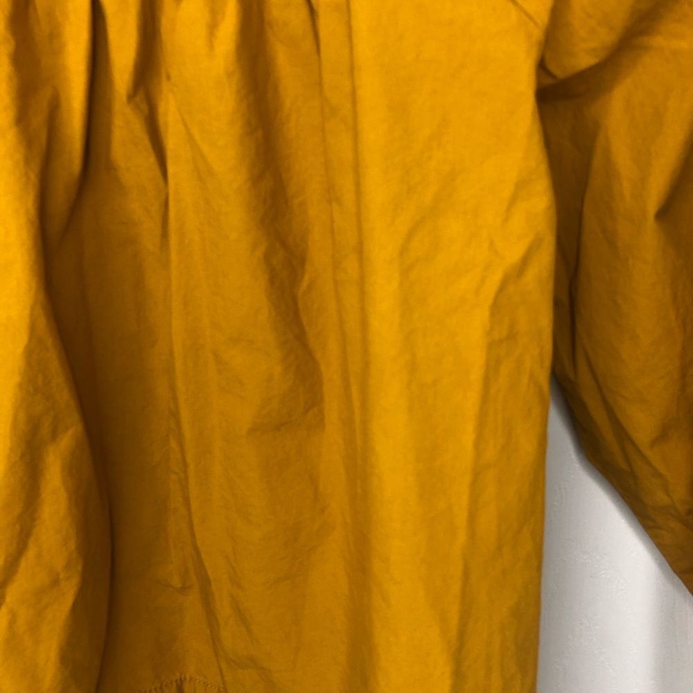 Madewell yellow long wide sleeve smock style tunic top, size medium. - Picture 4 of 13